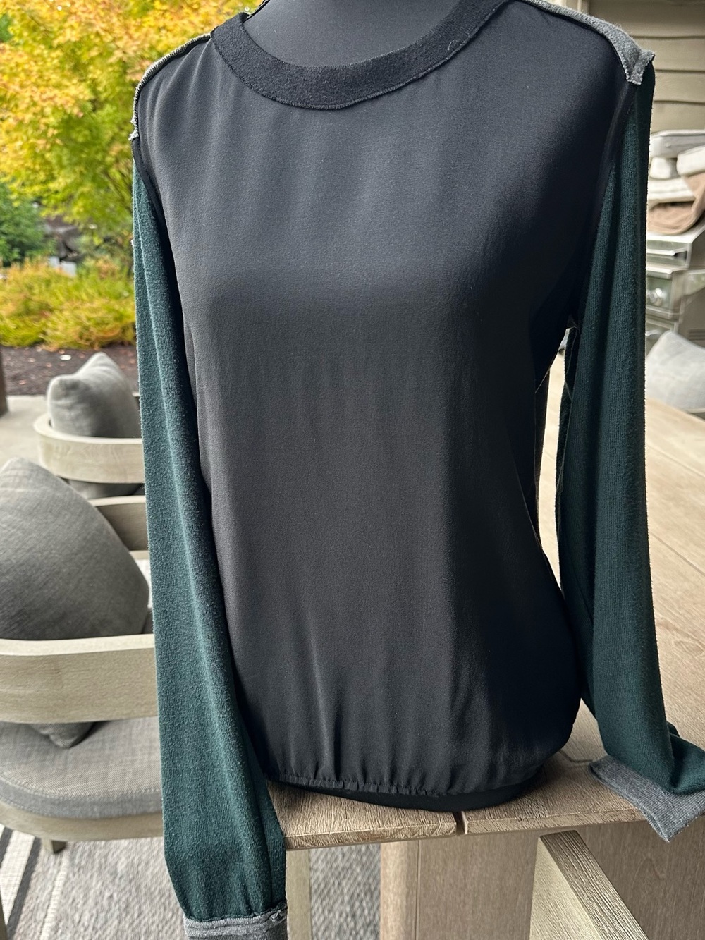 Bailey 44 Black color block top